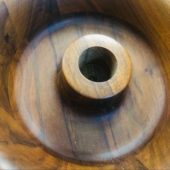 Beautiful Vintage MCM Wood Teakwood Candlesticks - Picture 5 of 7